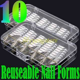   Reuseable Nail Art Tips Extension Guide Forms UV Gel Acrylic  