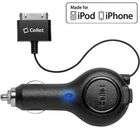 Apple Cellet Retractable Cord Car Charger for Apple iPhone, Black 