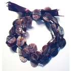 Cubozoa Set of 5 brown shell bead bracelets