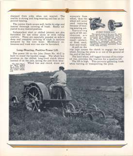 1929 JOHN DEERE NO. 40 C TRACTOR PLOW GRAPHIC BROCHURE  