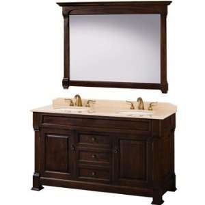  Andover 60 Inch Traditional Bathroom Double Vanity Set by 