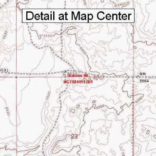 USGS Topographic Quadrangle Map   Dubois NE, Idaho (Folded/Waterproof 