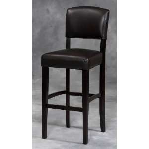  Espresso Monaco Stool With Vinyl Seat Furniture & Decor