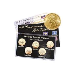  1999 Quarter Mania Uncirculated Set   Gold   P Mint Toys 