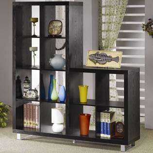 Coaster Company Asymmetrical Cube Bookcase in Black Finish at  