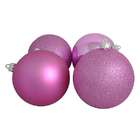 vco 4ct bubblegum pink shatterproof 4 finish christmas ball ornaments