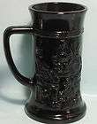 retro tiara black glass mug stein 3 d three men