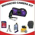 pentax optio wg 1 digital camera purple with enhanced accessory