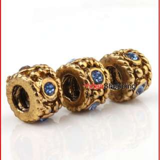    Multicolor Rhinestone European Beads Fit Charm Bracelet To Choose