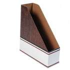   Cardboard Magazine File  4 x 11 x 12 3/4  Wood Grain  12/Carton