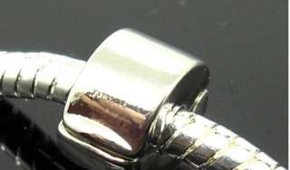 20pcs plain Stopper Clip&lock Beads Fit bracelet  