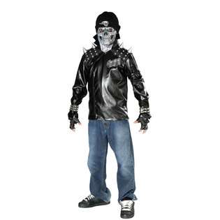 PartyLand Metal Skull Biker Child (12 14) Costume 