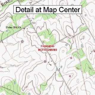  USGS Topographic Quadrangle Map   Covington, Texas (Folded 