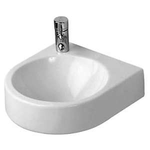   Basin 14 1 8 quot White 1 Tap Hole On Left Side Soap Dispenser On