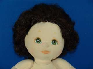 Vintage 1985 Mattel My Child Brunette Doll Girl Green Eyes Orange Rays 