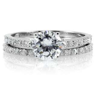 WMU Deleeses CZ Wedding Ring Set   Final Sale 
