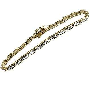   Diamond Link Bracelet. 10K Yellow Gold  Jewelry Bracelets Diamond