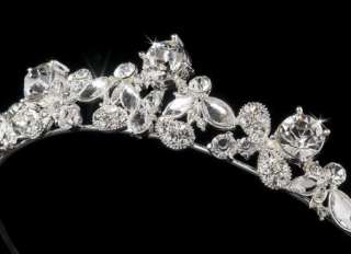 Crystal Rhinestone Bridal Necklace Earring & Tiara Set  