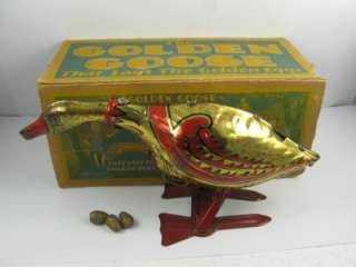   MARX TIN WIND UP THE GOLDEN GOOSE THAT LAYS EGGS w/ BOX & EGGS  