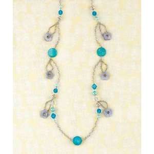 Blue Bejeweled Necklace