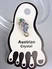 adorable blue austrian crystal sea horse invisible petite toe ring