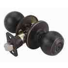   House Ball Oil Rubbed Bronze Entry Knob with Universal 6 Way Latch