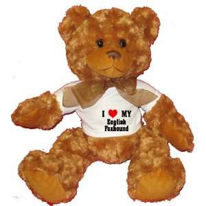   English Foxhound Plush Teddy Bear with WHITE T Shirt Toys & Games