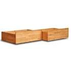   Full Size Flat Panel Under Bed Storage Drawers   Natural Maple Finish