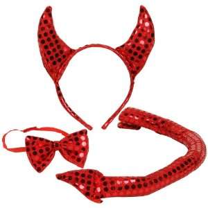   Costumes Sequin Devil Accessory Kit / Red   One Size 