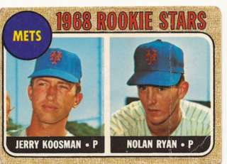 1968 Topps Nolan Ryan Jerry Koosman Rookie RC Authentic  