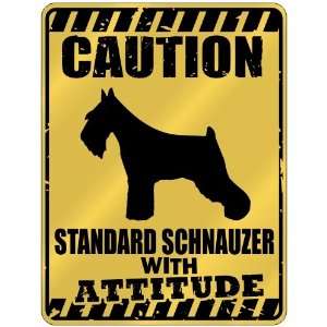   Standard Schnauzer With Attitude  Parking Sign Dog