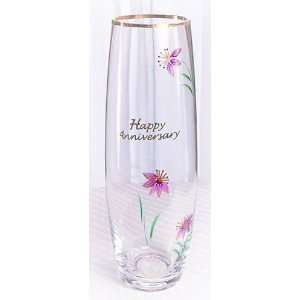  Fenton Artglass Happy Anniversary Bud Vase