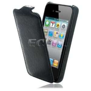   BLACK STONE PRINT LEATHER FLIP CASE FOR APPLE iPHONE 4 Electronics