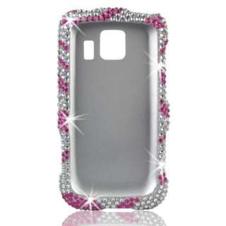 DIAMOND Zebra BLING Pink Case 4 LG OPTIMUS S V U Silver  