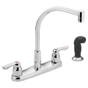  Moen CA8792 Commercial Two Handle High Arc Kitchen Faucet 