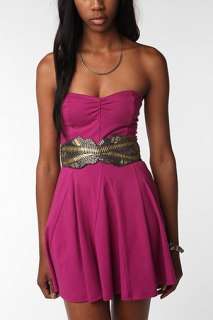 UrbanOutfitters  Sparkle & Fade Swingy Knit Strapless Dress
