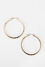 Sun Drenched Stud Hoop Earring