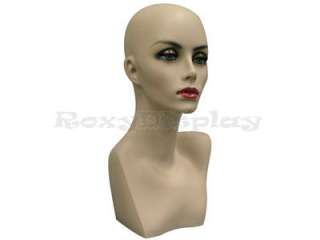 Mannequin Head Bust Vintage Jewelry Wig Hat Earrings Necklace Display 