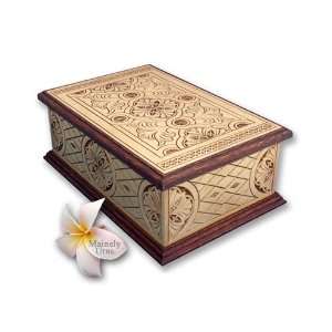 Acclaim Hand Carved Wooden Cremation Urn 