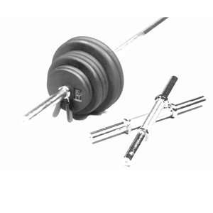  110 lb Standard Weight Set With Bar and Weights Sports 