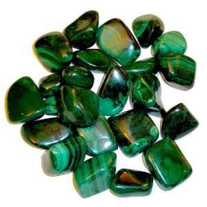  MiracleCrystals 3 Malachite Tumbled Stones, Heart Healing 