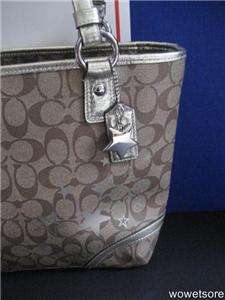 NWT COACH #18853 Chelsea Heritage Signature Star Tote Bag Multi MSRP 
