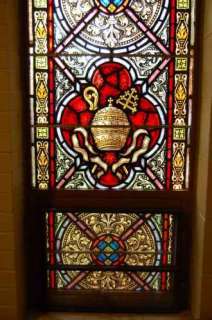 Beautiful Old Church Stained Glass Window #1 +chalice  