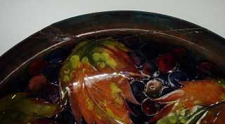 Huge Rare 14.5 Walter Moorcroft Signed Flambe Bowl Berries & Leaves 