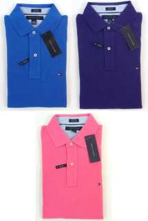 NEW NWT TOMMY HILFIGER MENS CUSTOM FIT SOLID COLOR SHORT SLEEVE POLO 