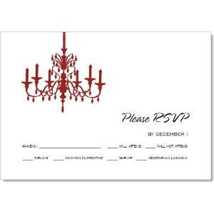 Silhouette Champagne Toast White Response Cards 