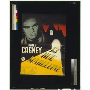 13 rue Madeleine,James Cagney,Motion Picture Poster