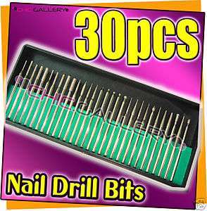 30 x Electric Nail File Drill Bit 3/32 Shank Size #213  