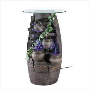  Accent Table with Pot Fountain