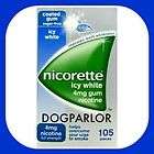 NICORETTE Gum 4mg Coated ICY MINT 630 pieces Teeth Whitening 6 Boxes